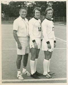 Head Coach Irv Schmid, Peter Haley, & Bob Galarneau, 1977