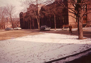 Alumni and Woods Hall, ca. 1955