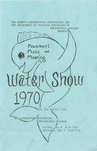 Program for the 1970 Water Show by the Marlin Club