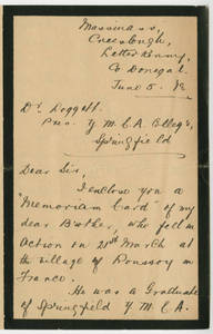 Annie Wilkinson to Dr. Laurence L. Doggett (June 5, 1918)