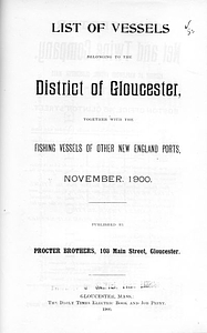 List of vessels belonging to the district of Gloucester (1900)