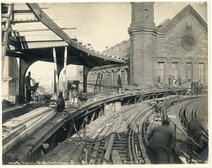 North Station, shuttle track, canopy