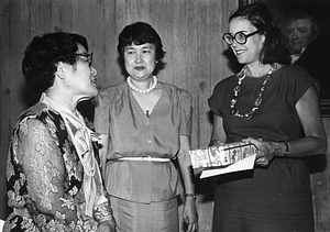 Katharine D. Kane with two unidentified Asian women