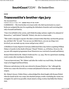 Transvestite's Brother Rips Jury
