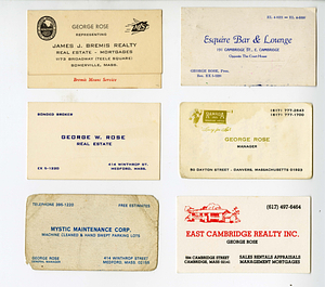 George W. Rose business cards