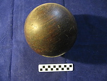 Wooden Bowling Ball from the Nathaniel Allen House