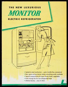 New luxurious Monitor Electric Refrigerator, Monitor Home Appliances, General Electric Company, Louisville, Kentucky, 1950s