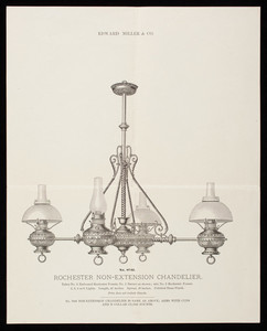 Sheet, No. 0742 Rochester Non-Extension Chandelier, Edward Miller & Co., Meriden, Connecticut
