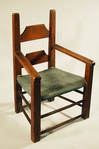 Shaved post and rung chair
