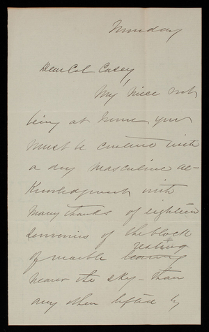 John H. Elliott to Thomas Lincoln Casey, December 10, 1884