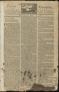 The Boston-Gazette, and Country Journal, 24 March 1766