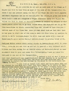 Letter from Franklin B. Sanborn to Willard F. Bliss and Benjamin Smith Lyman
