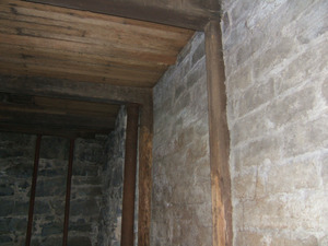 View of beams and supporting posts