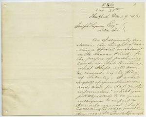 Letter from Edward Brandt to Joseph Lyman