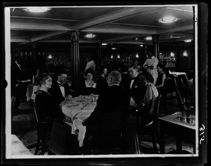 Dining room on the St. John steamship