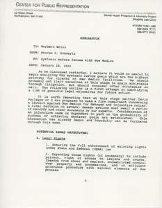 Letter from Steven J. Schwartz to Herbert Brill