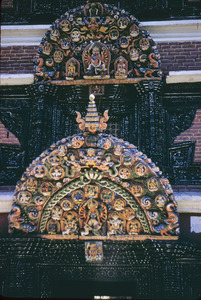 Detail of temple door sculpture