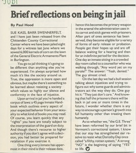Brief reflections on being in jail