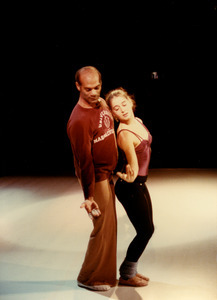Turn on to Mangione: Richard Jones (r) rehearsing with dancer