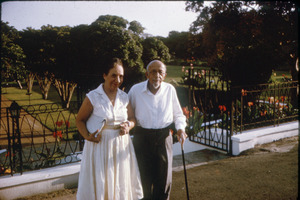 W. E. B. Du Bois and Shirley Graham Du Bois in their garden at their home in Accra, Ghana
