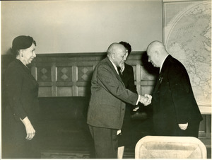 W. E. B. Du Bois shaking hands with Nikita Khrushchev