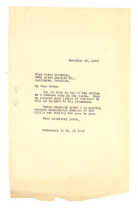 Letter from Crisis to Doris Pershing