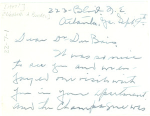 Letter from Elizabeth A. Bowden to W. E. B. Du Bois