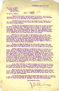 Letter from J. G. Schmidlapp to W. E. B. Du Bois