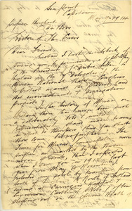 Letter from Joseph Booth to W. E. B. Du Bois