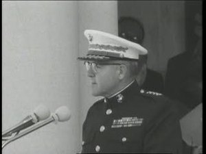 General David Shoup at Arlington Cemetery for Speech