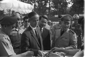 Premier Quat with Taylor and Generals Travan Minh and Huynh van Cao; Saigon.