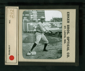 Leslie Mann Baseball Lantern Slide, No. 242