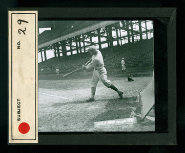 Leslie Mann Baseball Lantern Slide, No. 29
