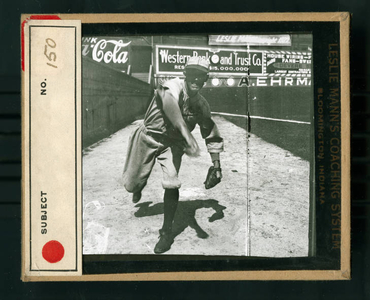 Leslie Mann Baseball Lantern Slide, No. 150