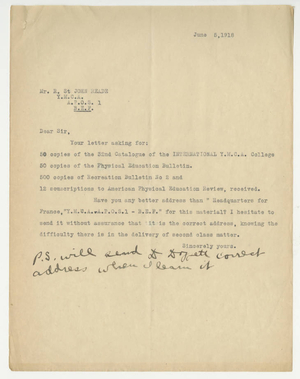 Letter to Mr. R. St. John Reade (June 5, 1918)