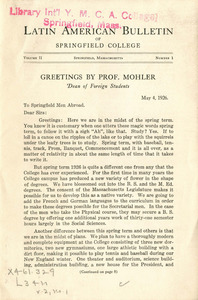 Latin American Bulletin (Vol. 2, No. 1) May 1926