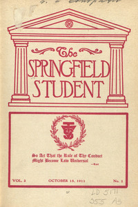 The Springfield Student (vol. 2, no. 1), October 15, 1911