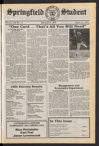 The Springfield Student (vol. 108, no. 21) Apr. 21, 1994