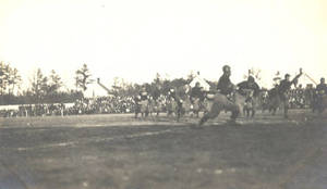 Jim Thorpe Carrying the Ball, c. 1912