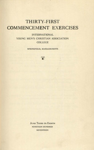 Springfield College Commencement program (1917)
