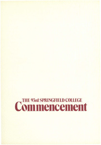 Springfield College Commencement Program (1979)