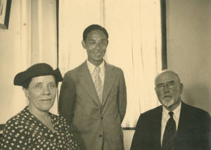 Dr. and Mrs. Doggett with Shunichi, Ishiwatari, October 2, 1936