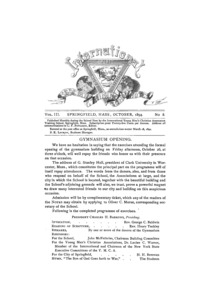 The International Association Training School Notes (vol. 3 no. 8), October, 1894