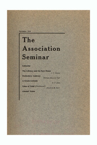 The Association Seminar (vol. 22 no. 2), November 1913