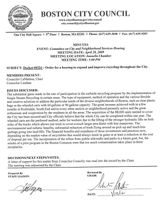 Committee on City and Neighborhood Services meeting minutes, April 28, 2009