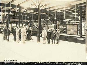 Inspection of Ashmont extenstion Dorchester Rapid Transit by His Honor, Mayor Malcom E. Nichols