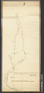A plan of two routs propose for the Middlesex Canal, in which Mistic River, ponds &c, as far up as Symmes's, are copied from Esquire Thompson's plan