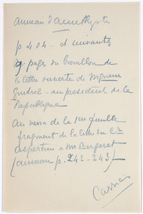 Anatole France draft manuscript "L'anneau d'améthyste"