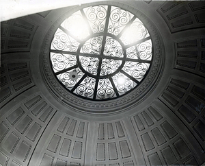 Public library, rotunda dome before redecorating, Nov. 1960