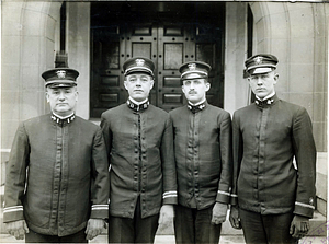 Lynn Officers of the U.S.S. Kearsarge, in front of Lynn Armory, April, 1, 1917